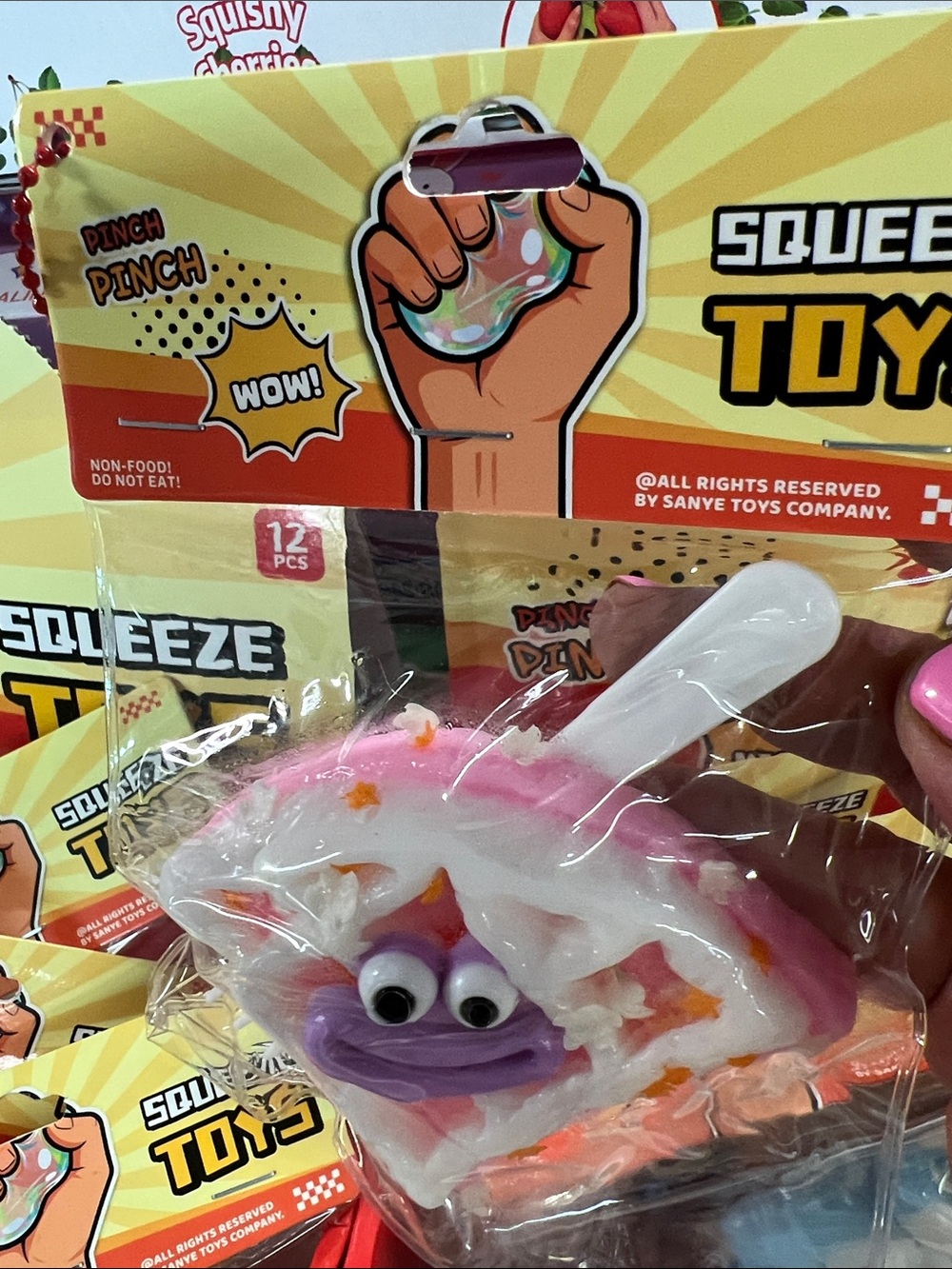 Squeeze Toys Pink & Purple Squishy Spoon Toy - Unbranded